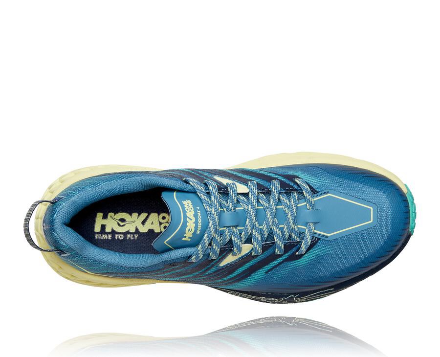 Trail Shoes Womens - Hoka One One Speedgoat 4 - Blue - BGRUXCZ-38